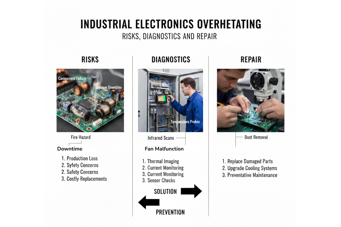 Industrial Electronics Overheating: Risks, Diagnostics, and Repair