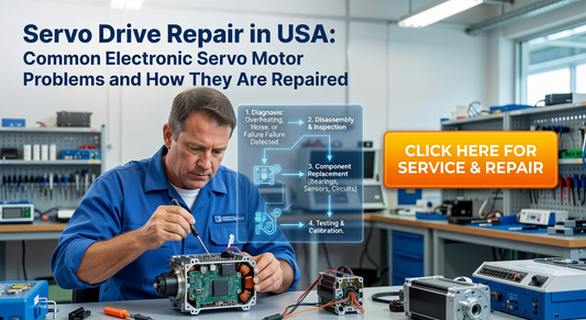 Servo Drive Repair in USA: Common Electronic Servo Motor Problems and How They Are Repaired
